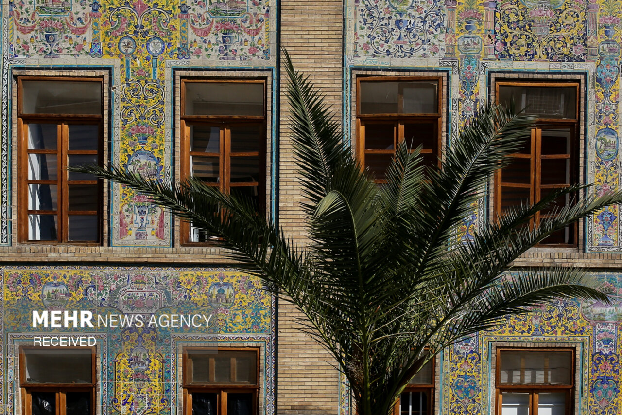پایان عملیات حفاظت اضطراری تزئینات ایوان تخت مرمر کاخ گلستان
